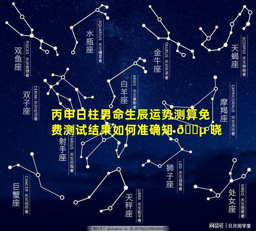 丙申日柱男命生辰运势测算免费测试结果如何准确知 🐵 晓